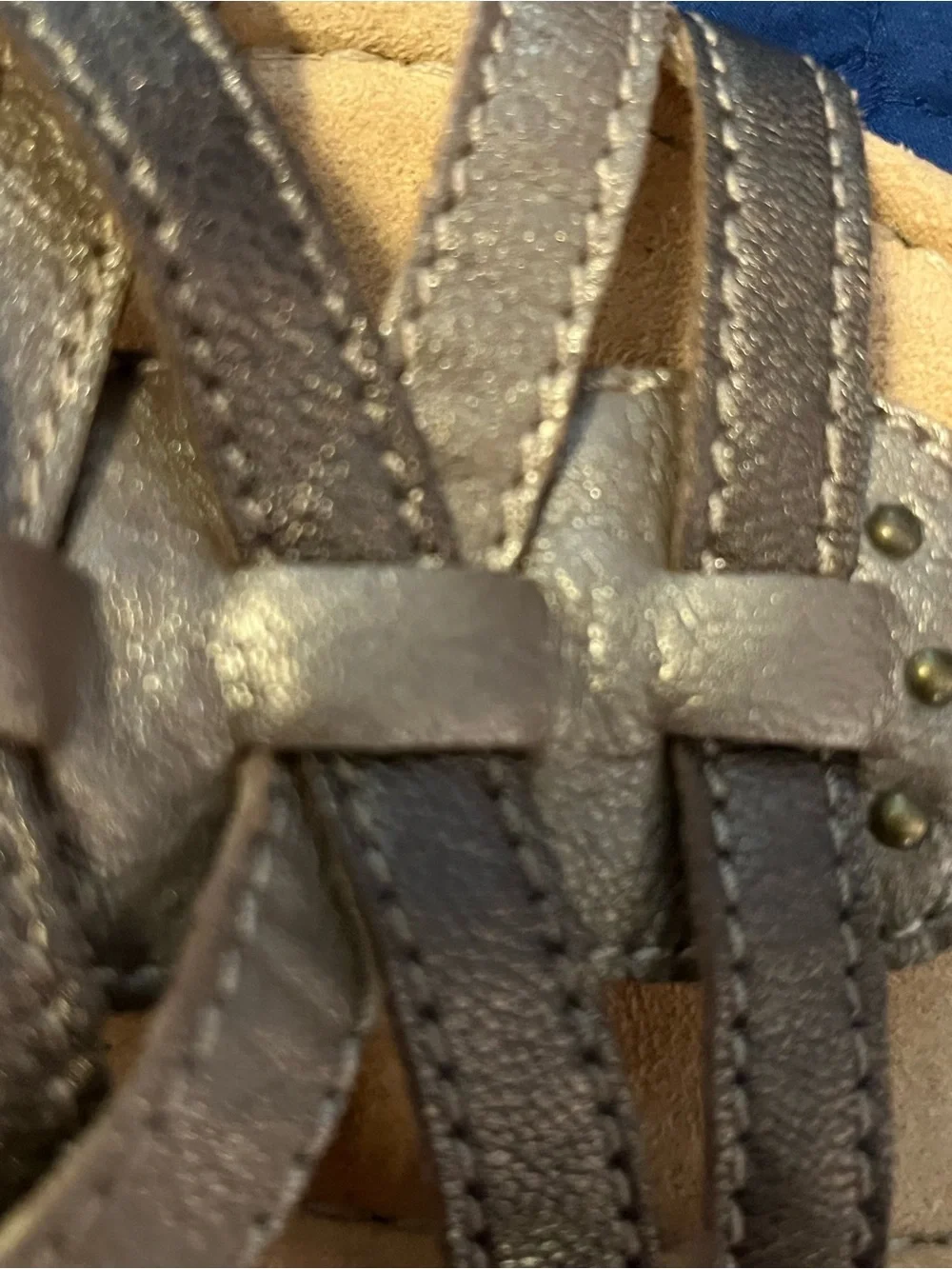 Naturalizer Metallic Bronze Multi-Strap Comfort Sandals